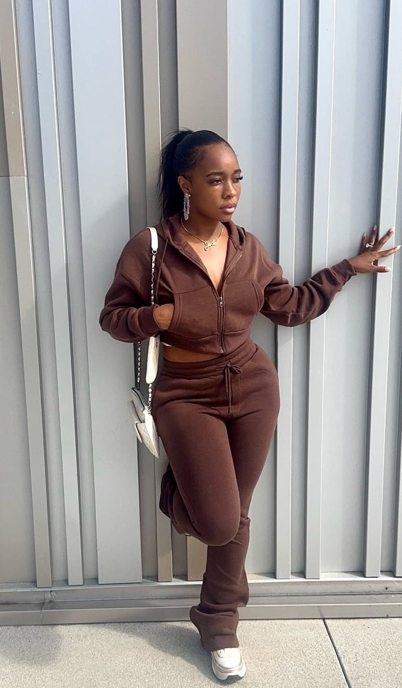 Stacked sweatsuits