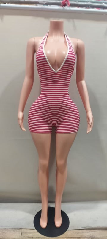 Striped romper