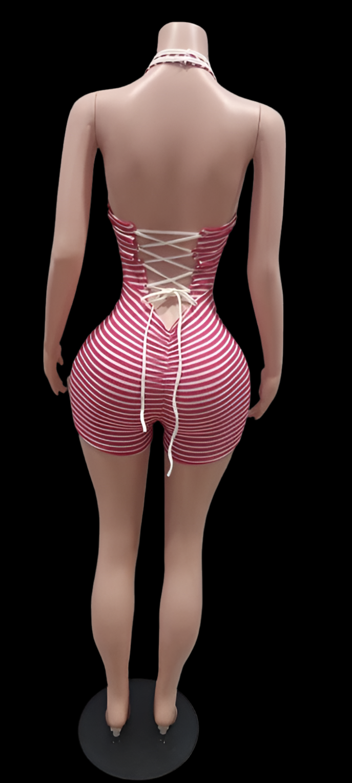 Striped romper