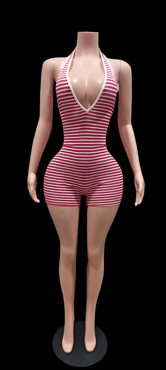 Striped romper