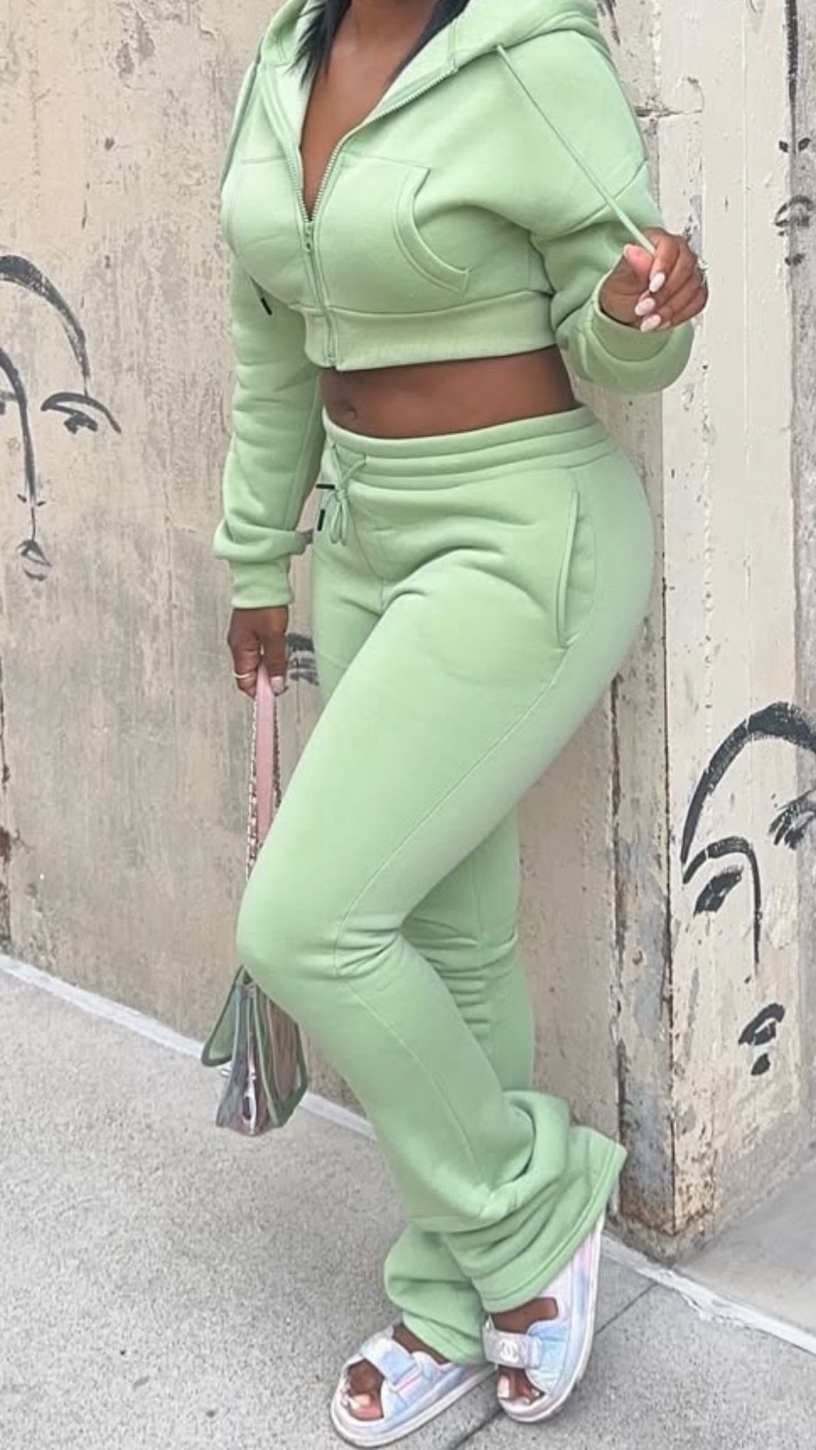Stacked sweatsuits